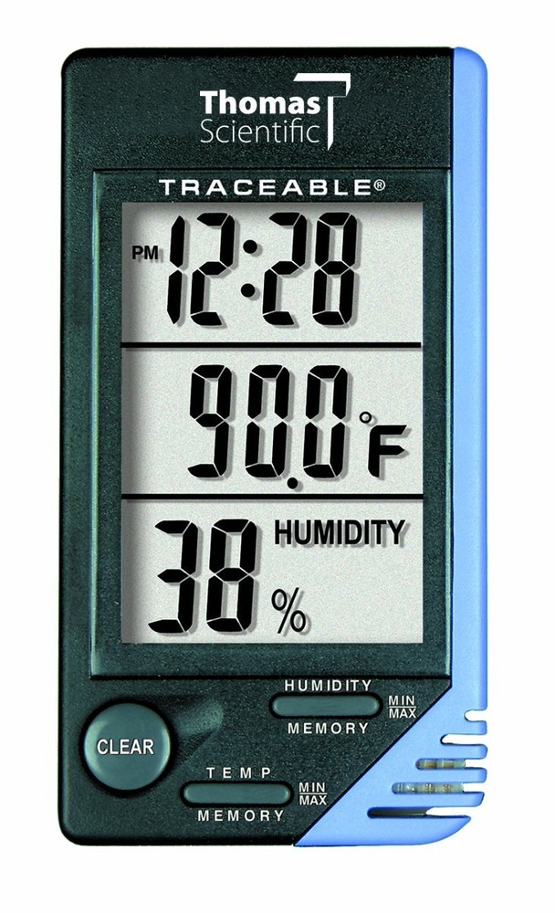 Thomas 4040 Traceable Thermometer/Clock, +/- 1 degree C Accuracy
