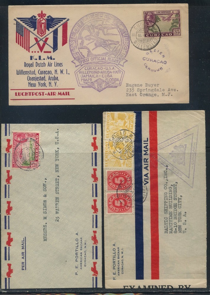 Curacao  3 covers, one censor, one double censor