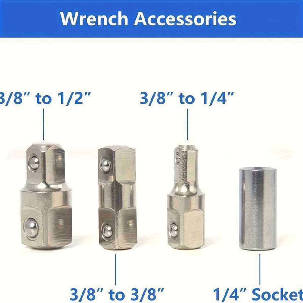 2 Pack Offset Extension Wrench Set Ratchet Spanner Wrench with Extender Adapter