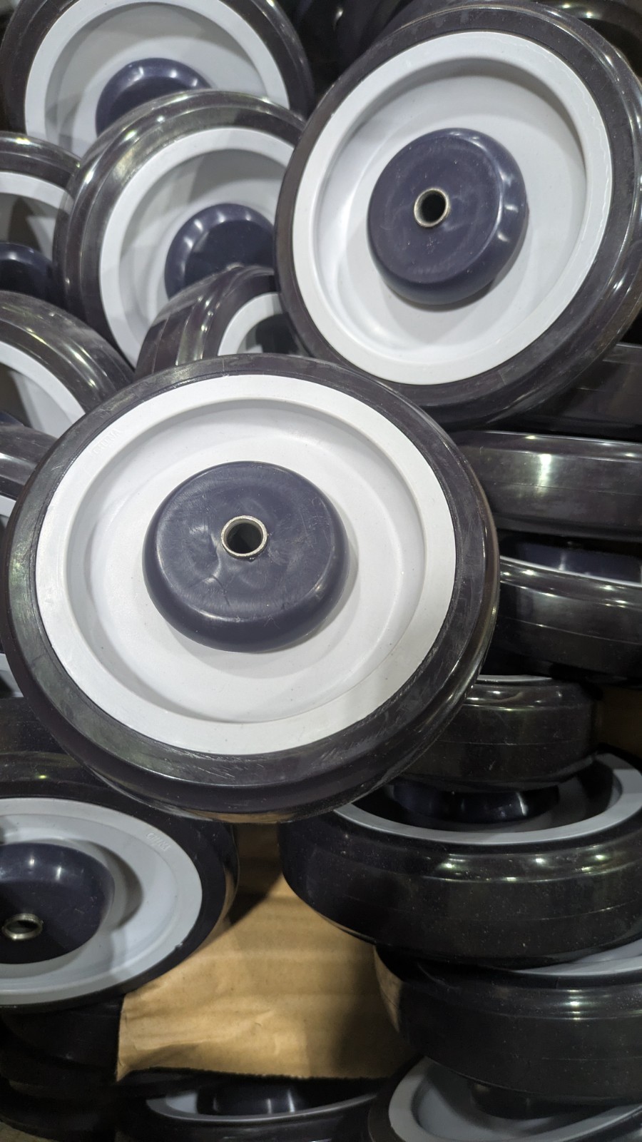 2 PACK 5" x 1-1/4" Poly-Pro Shopping Cart Wheel - 350 lbs. Cap PP50GP50