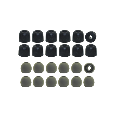 Replacement Earbud Tips Soundpeats - 6 pr. Silicone & 6 pr. Memory Foam Ear Tips