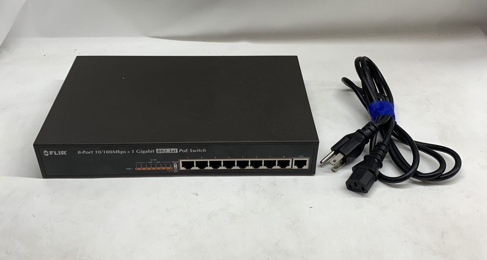Lorex 8 Port PoE+ Switch for IP Security C  amera Systems, FLIR - TESTED