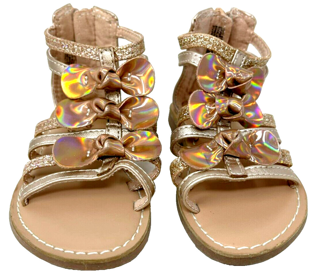 Jumping Beans Toddler Girl's Enchanted Gladiator Sandals Rose Gold Size:10 186G