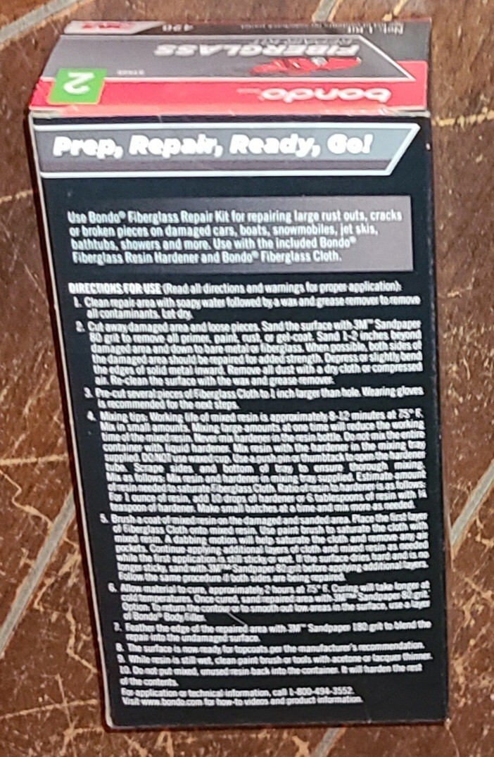 BONDO Fiberglass Staged 2 Repair Kit #420