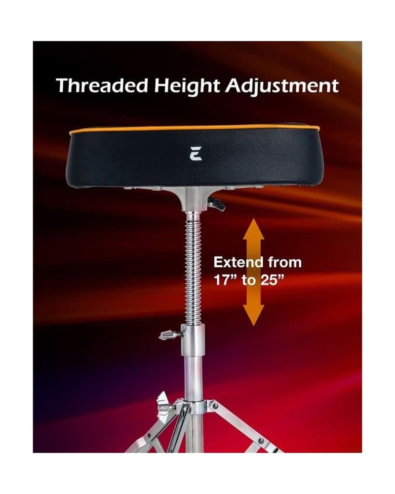 EHWD Premium Motorcycle Drum Throne, Rotatable Stool, Memory Foam Cushion wit...