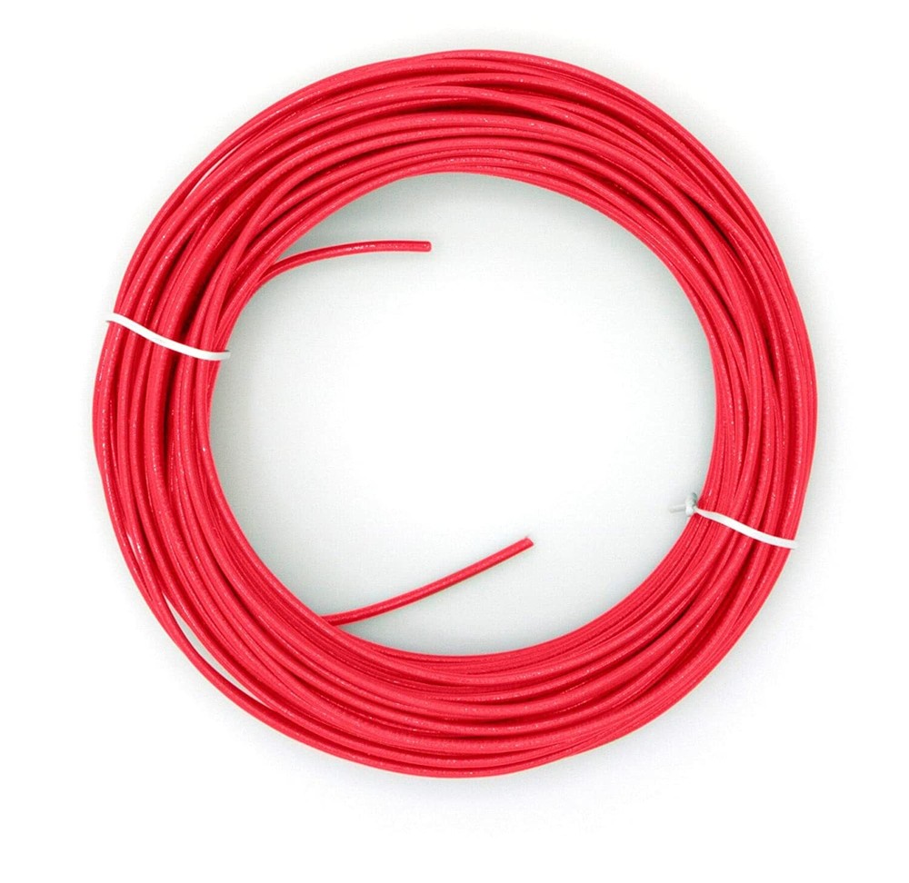 THHN / Building Wire - Red Jacket - 10 Gauge Solid Copper UL UV - 10 Ft