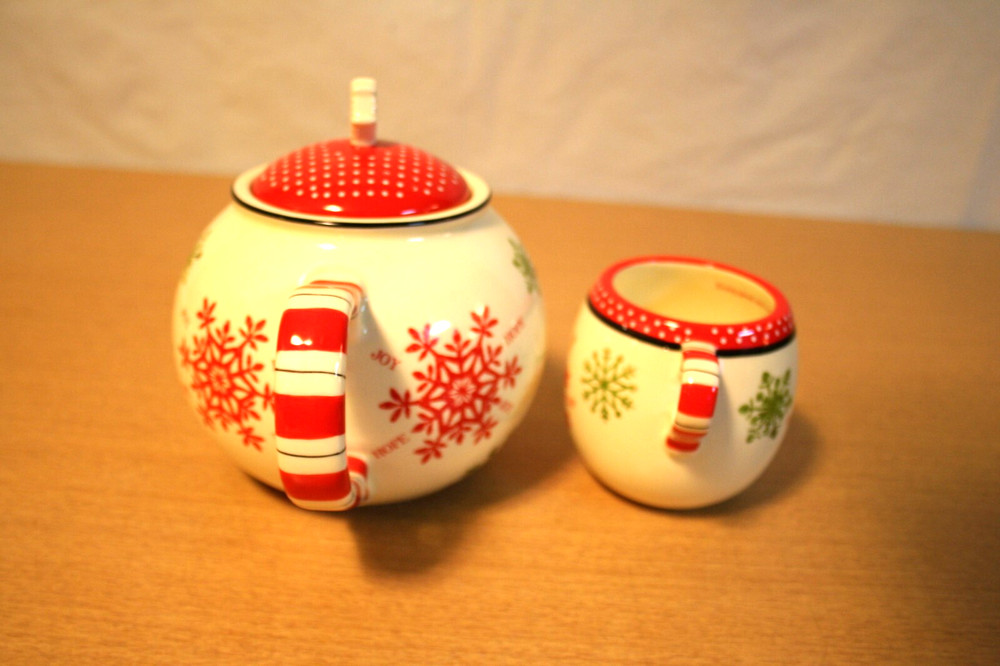Dayspring Scripture Snowflake Teapot and 1 Cup Mug
