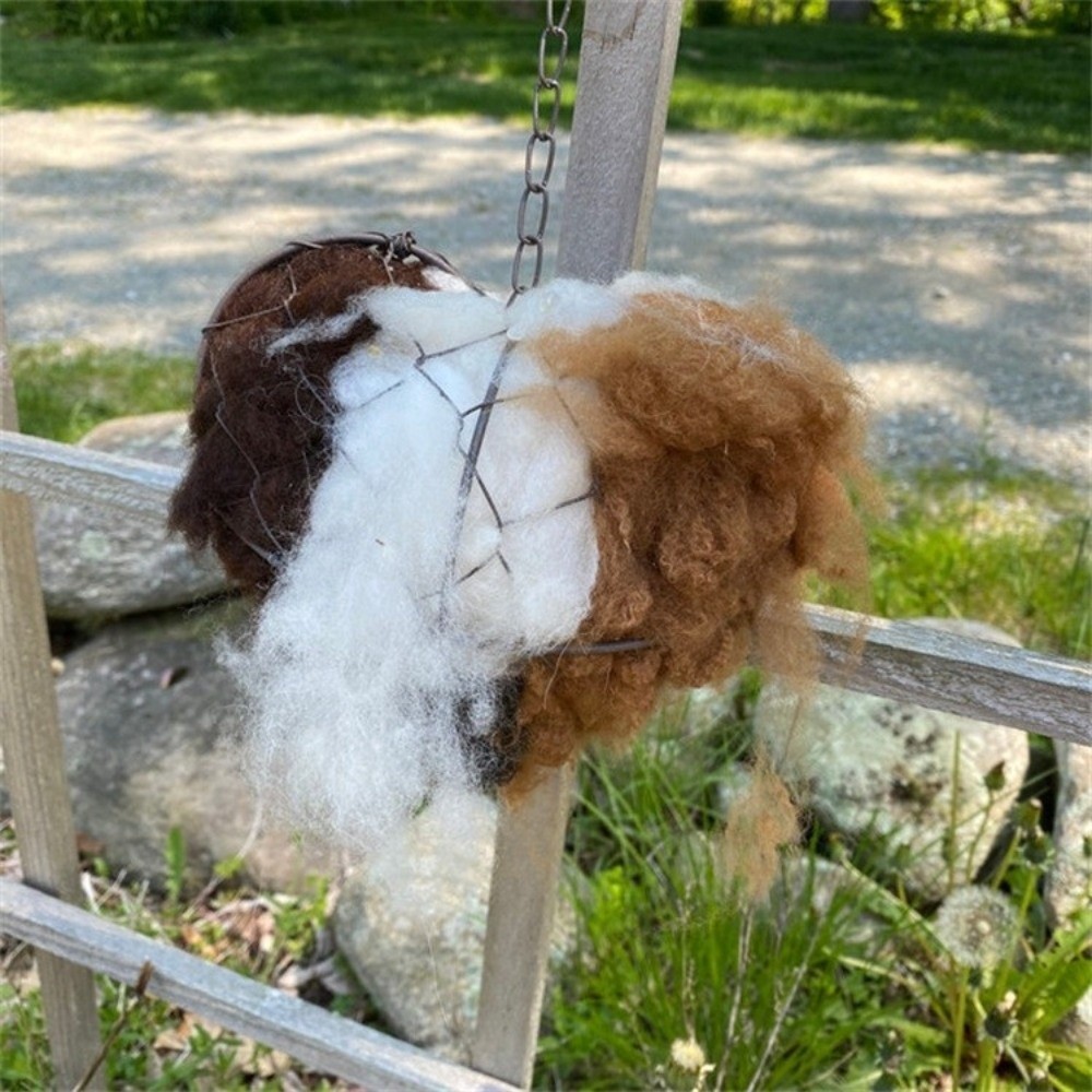 Heart Shape Alpaca Fiber Bird Nesting Heart Outside Gifts