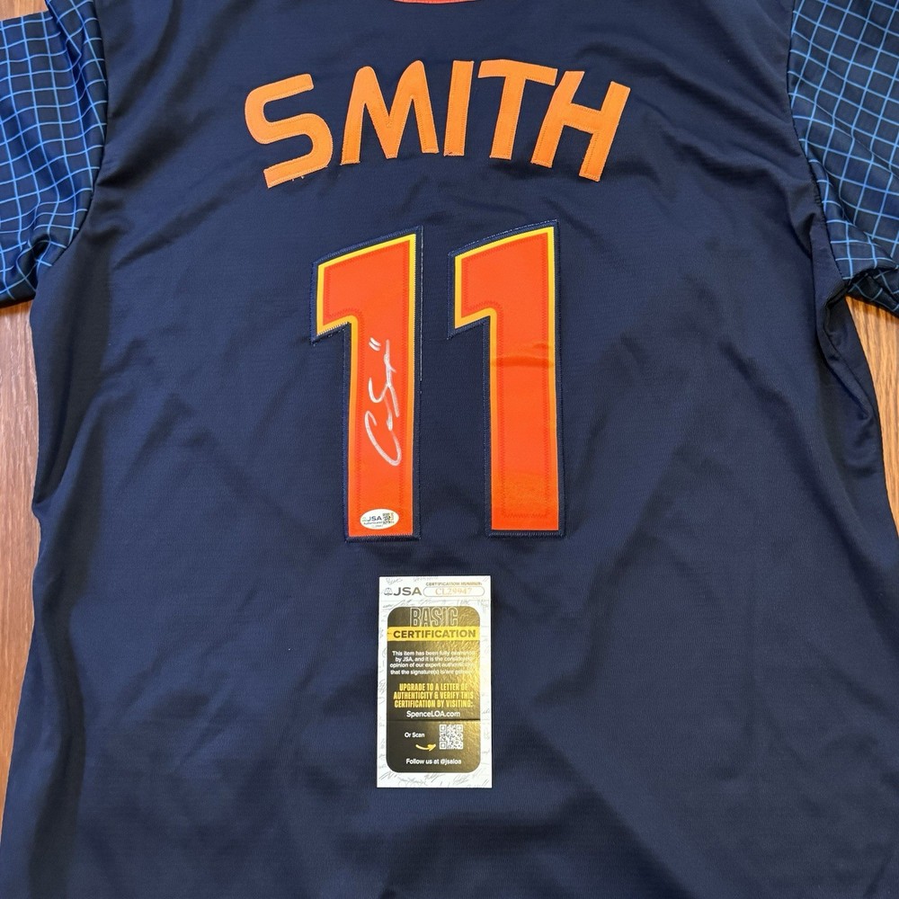Cam Smith Houston Astros Signed Autographed Jersey. JSA Coa