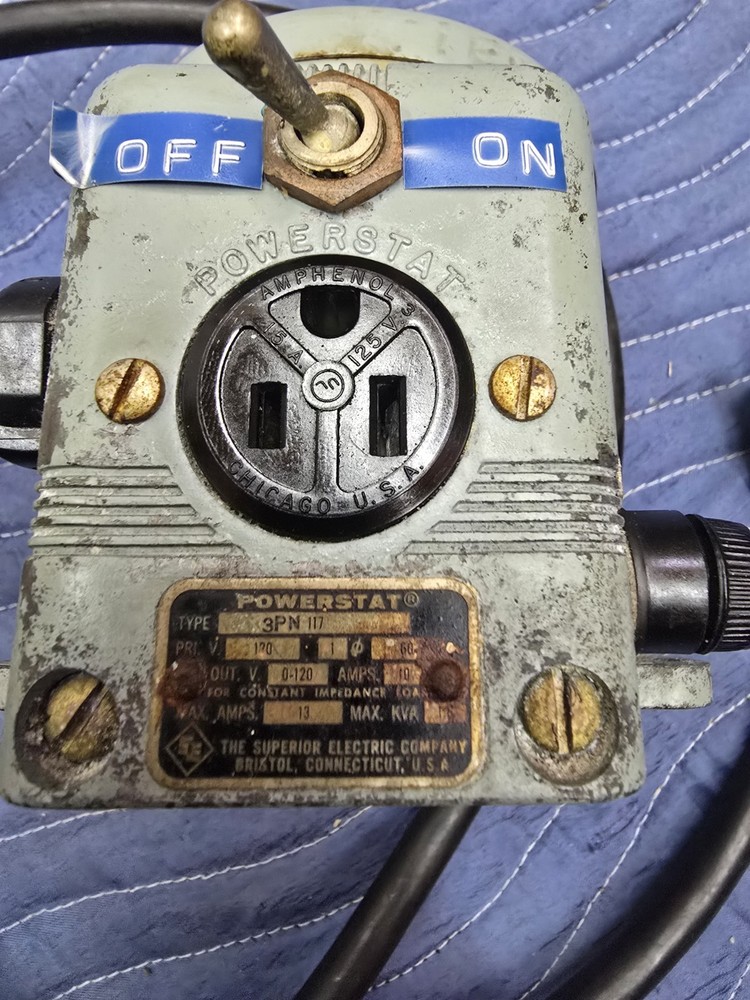 Superior Electric Co 3PN117 Powerstat Variable Autotransformer