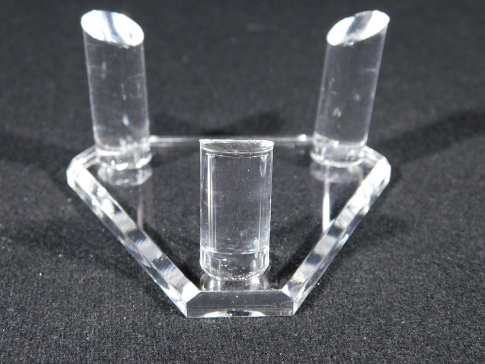 Heavy Duty THREE Post SPHERE Display Stand LARGE Size Clear Acrylic