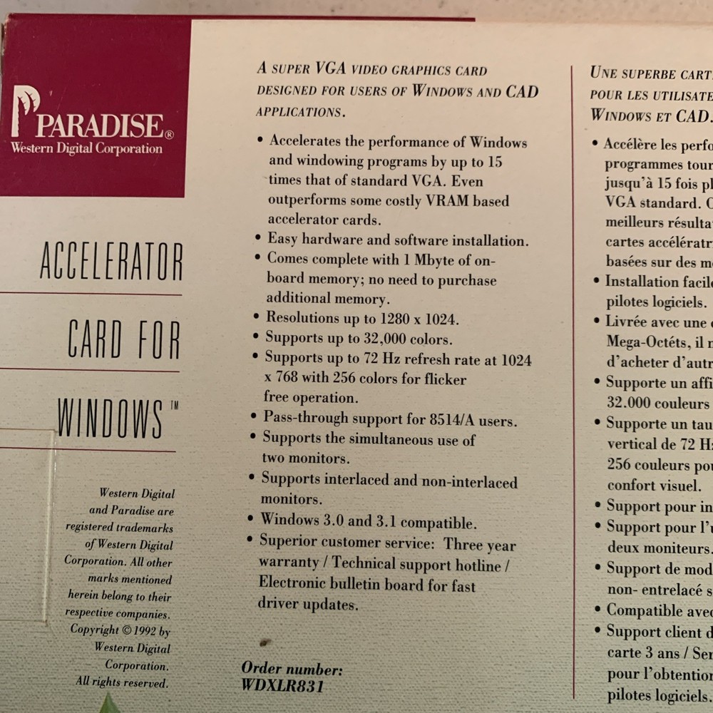 Vintage Paradise Accelerator Card For Windows