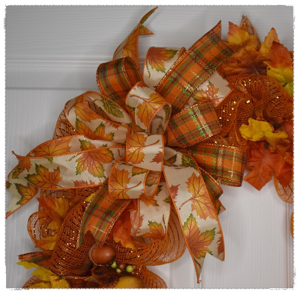 Fabulous Fall Deco Mesh Wreath