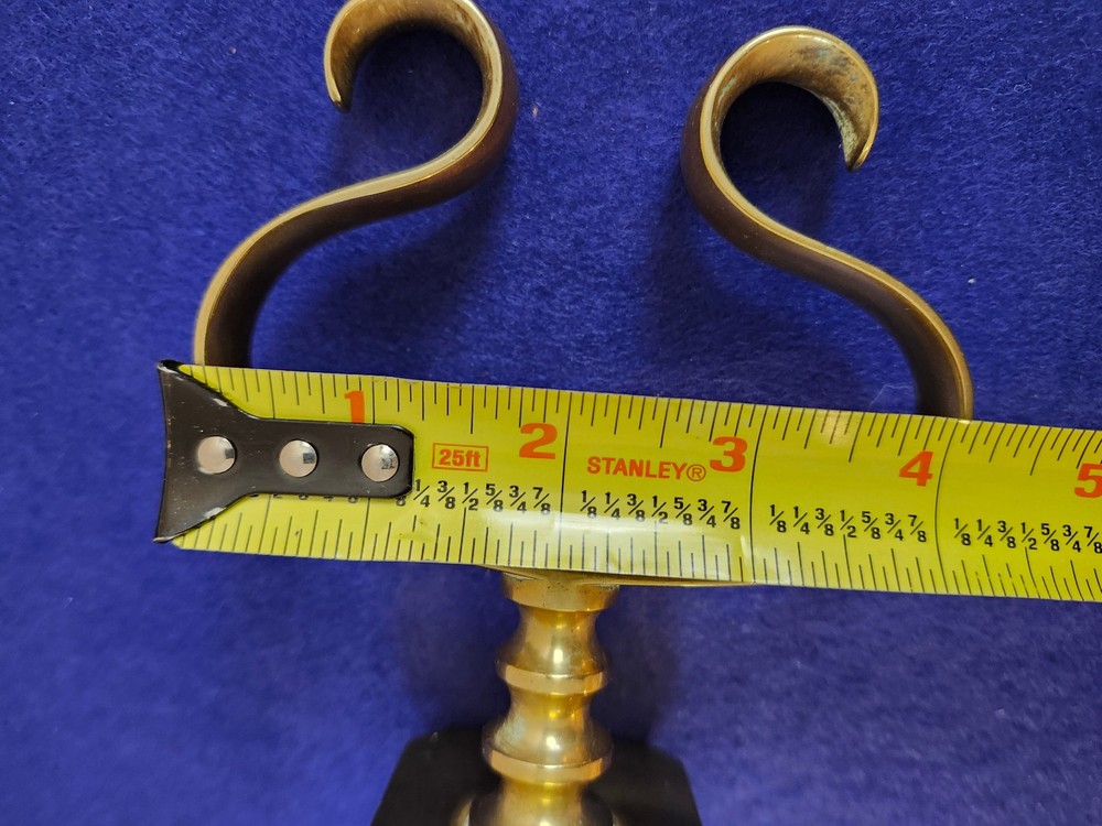 antique solid brass fireplace jacks to hold your fireplace tools