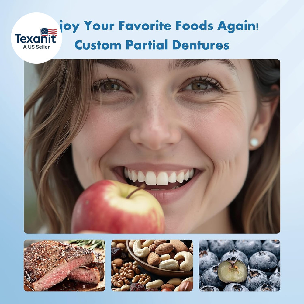Custom Removable Dentures – Personalized Partial Denture Set for Tooth Replaceme
