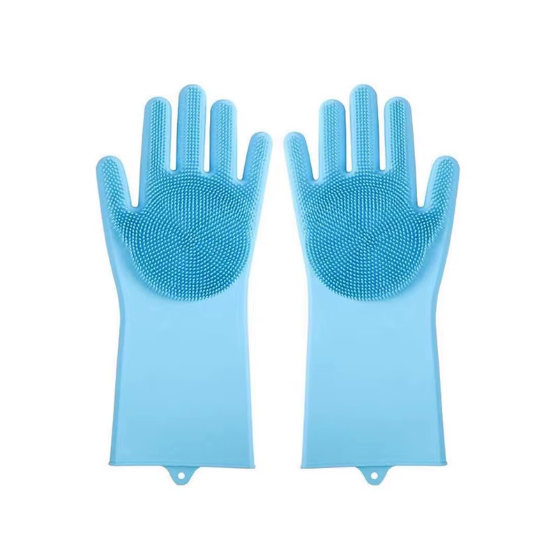 Blue Silicone Multi-Purpose Cleaning Gloves