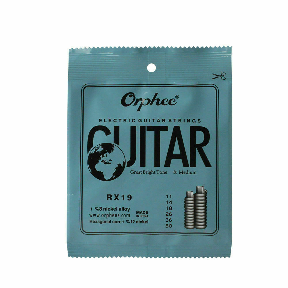 Orphee Electric Guitar Strings 11-50 Hexagonal Core Multi-Pack 10/15/30 Sets