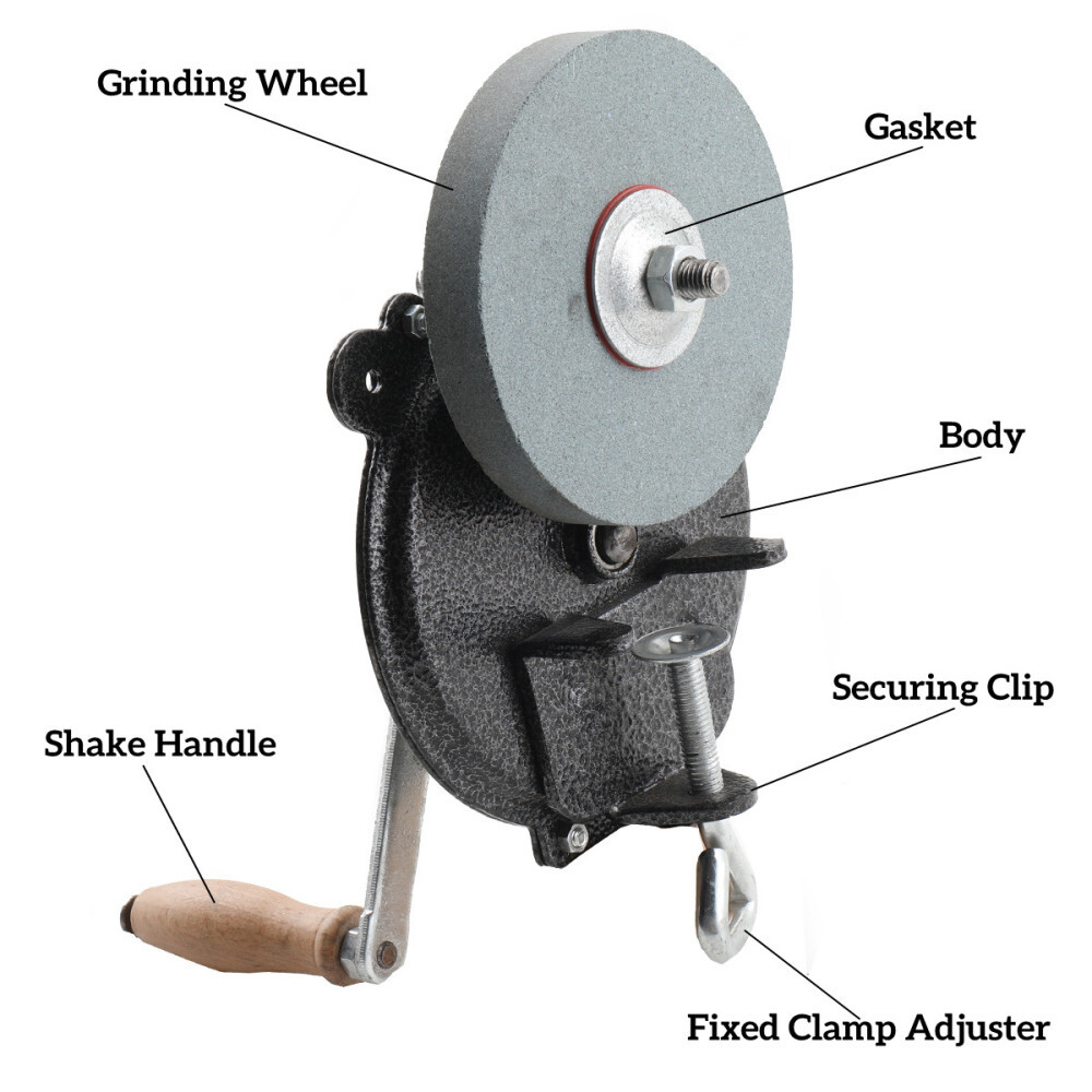 6” Hand Grinder Bench Mount Hand Crank Grinder Sharpener Tool Knives Sharpener