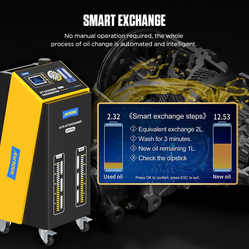 Smart Automatic Gearbox Transmission Fluid Oil Exchange Flush Cleaning Machine