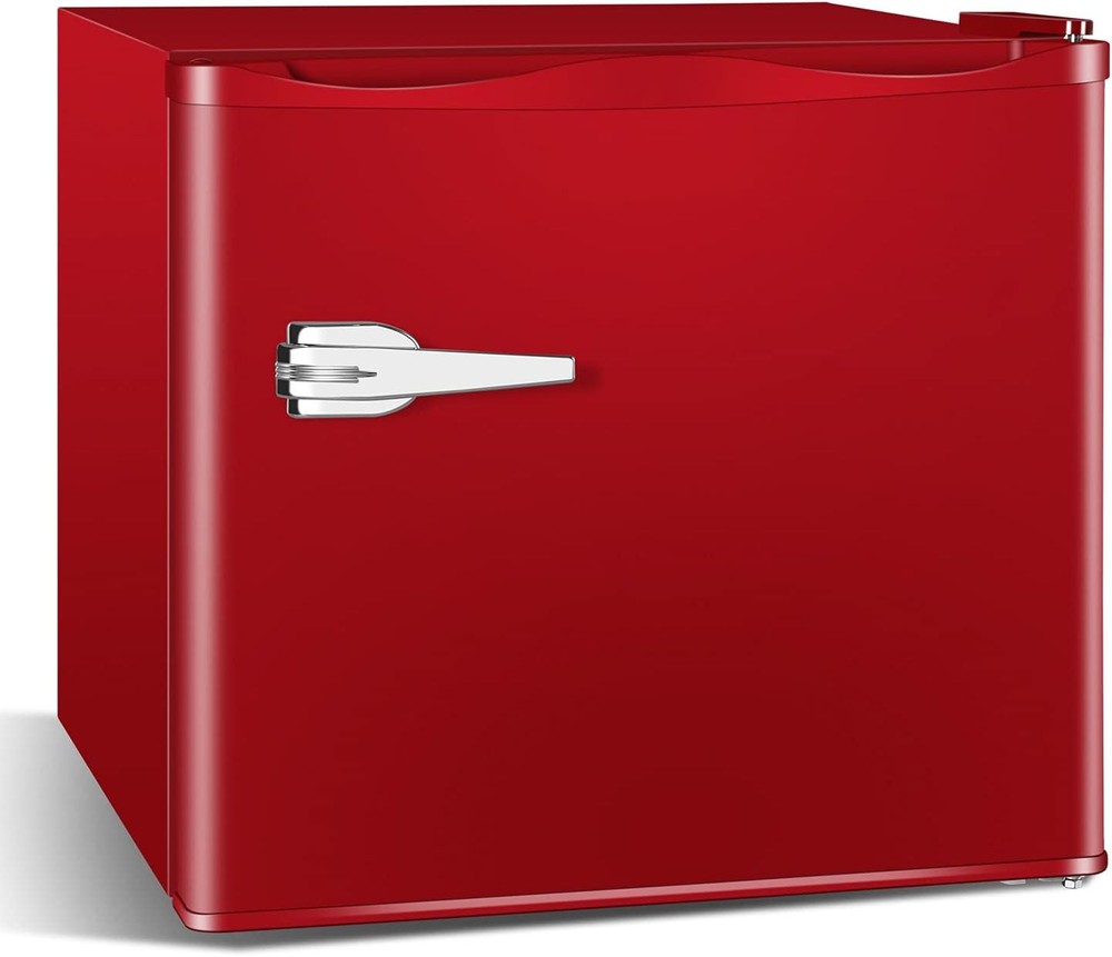 Red Mini Freezer 1.2 cu ft Compact