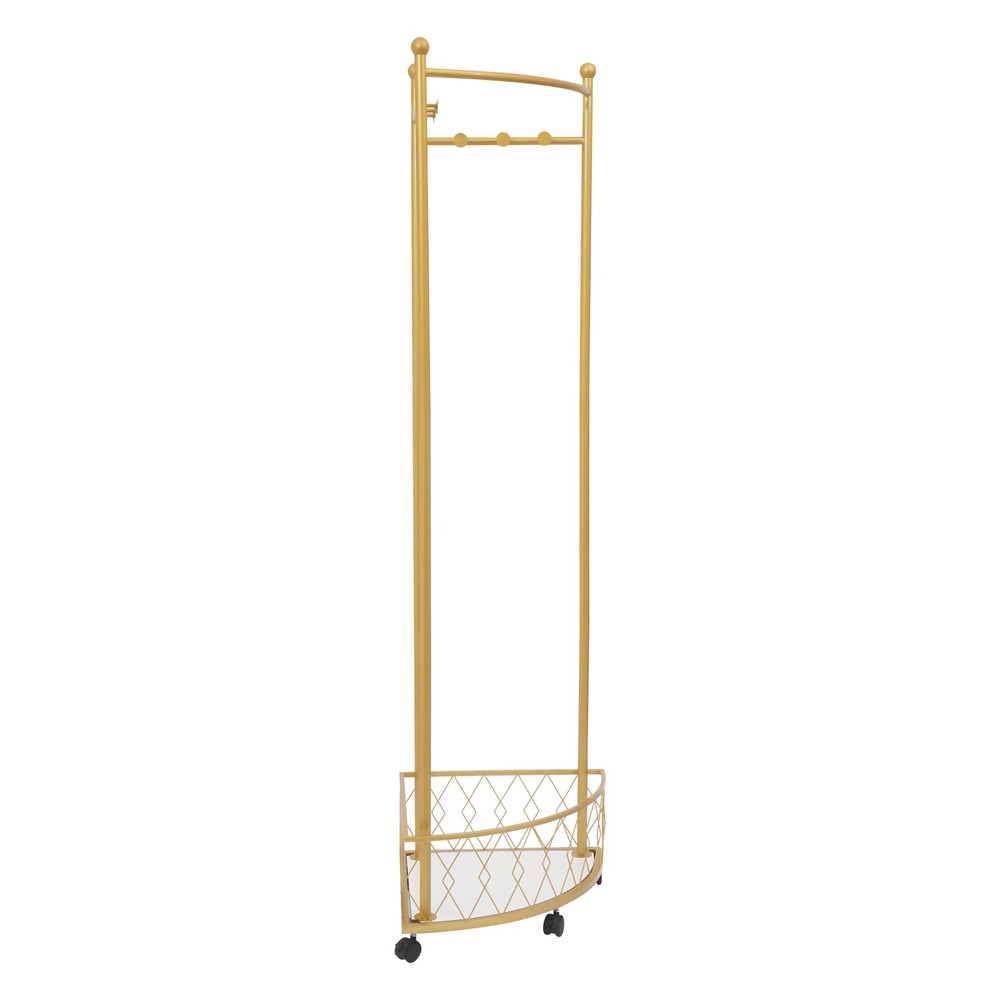 Corner Clothes Rack Coat Storage Rack Floor Standing Clothes Rack