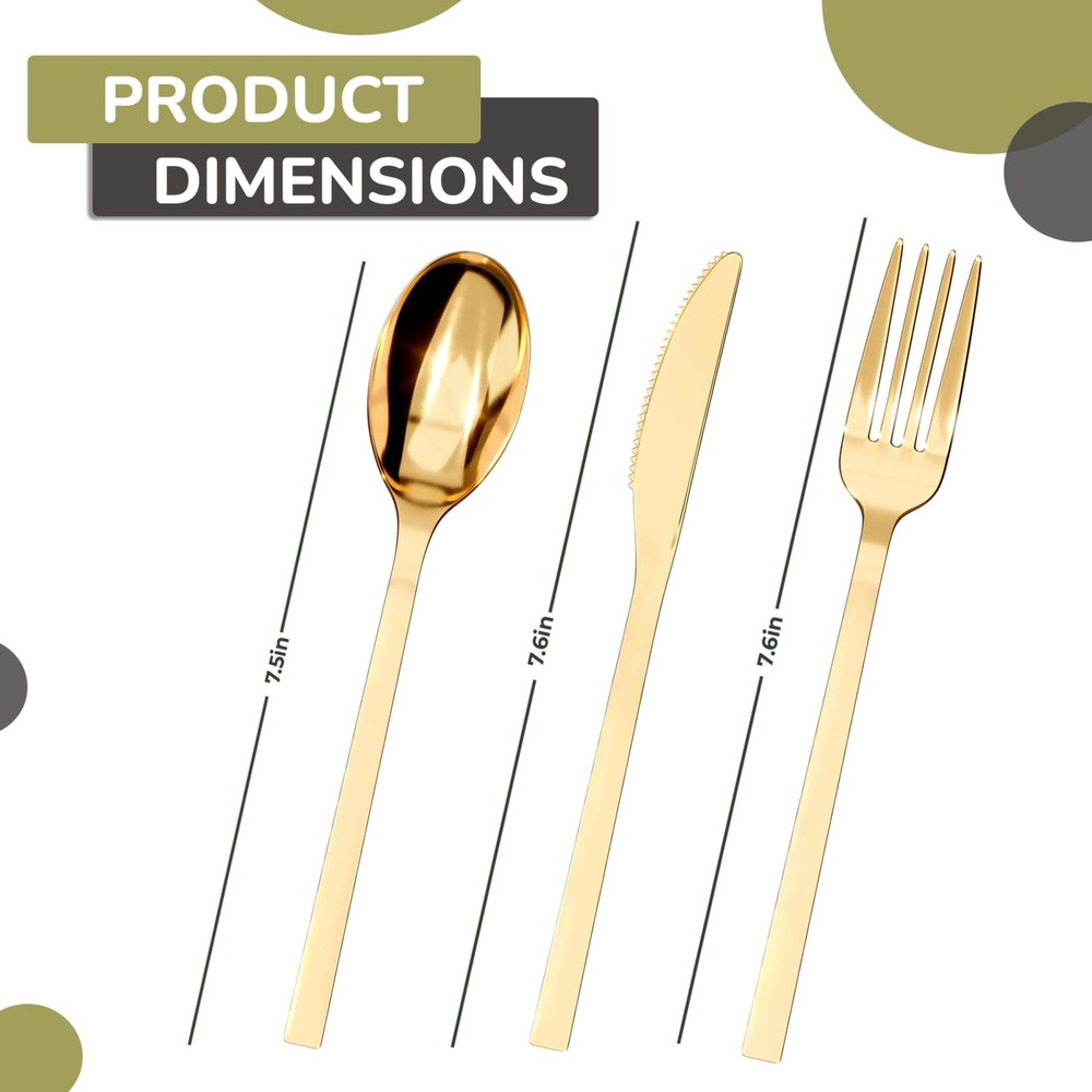 Gold Plastic Silverware Set Gold Silverware Disposable Forks And Spoons