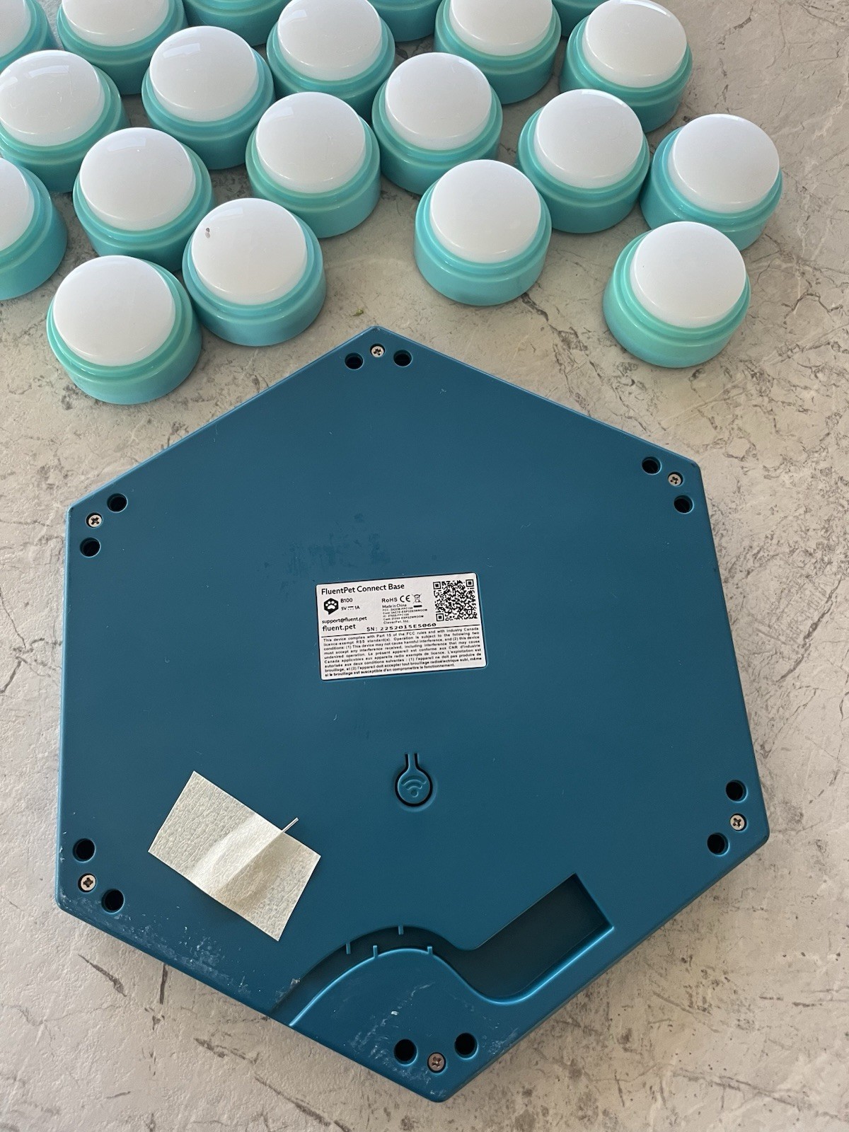 Gently Used Fluent Pet Connect Base with 6 HexTiles and 30 Connect Buttons