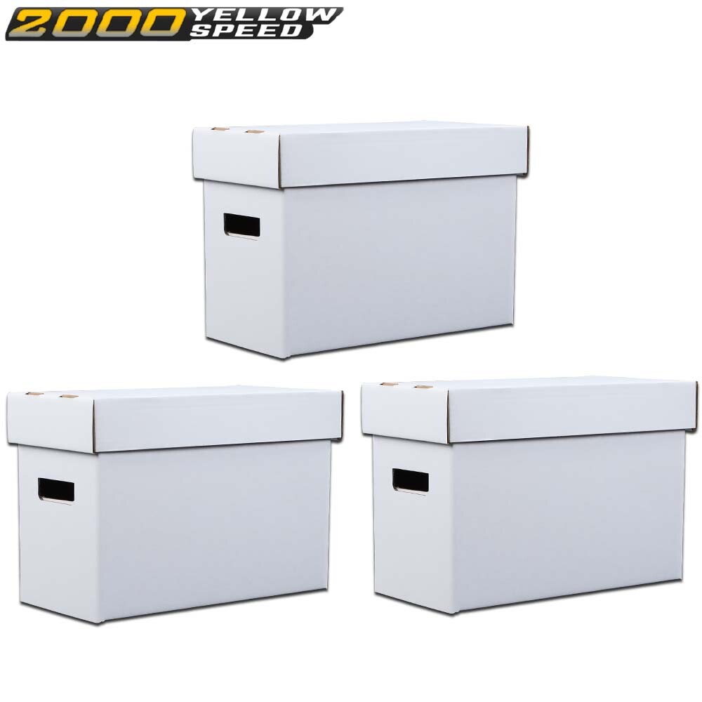 3Pcs Comic Books Storage Boxes Short Holds 150-175 Stackable Durable Archive