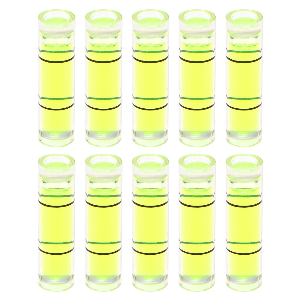 10pcs Small Cylindrical Bubble Level Vials 7x26mm Levels Measuring Tools