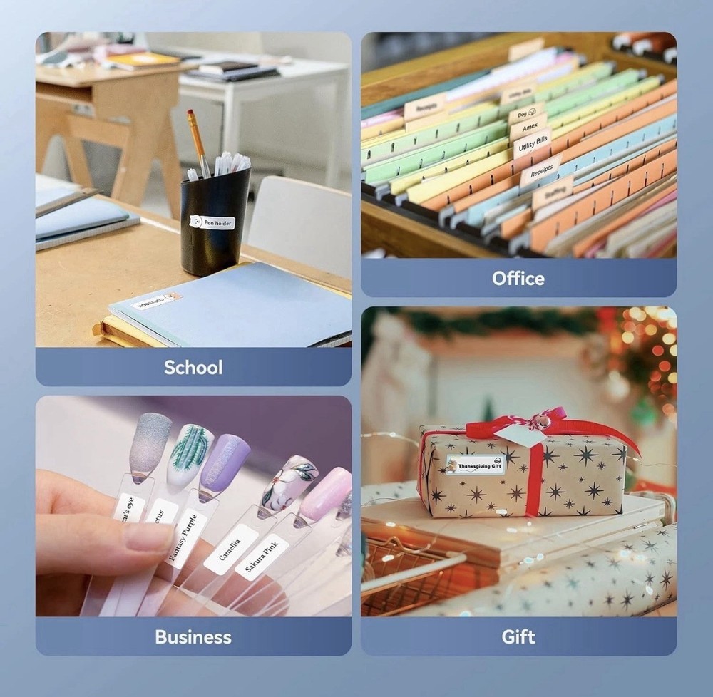 New NIIMBOT Label Maker Printer D11 Label Portable Wireless Connection Blue