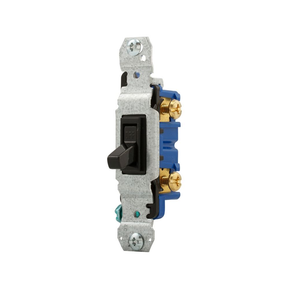 Eaton Wiring 15 Amp Toggle Switch, Single-Pole, Black
