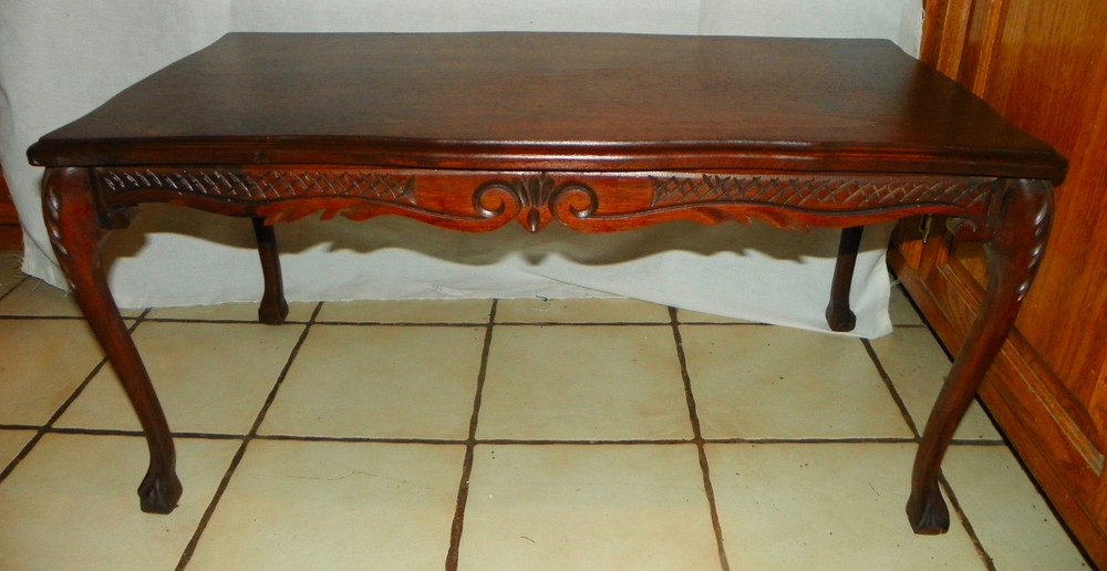 Solid Walnut Carved Coffee Table (CT50)