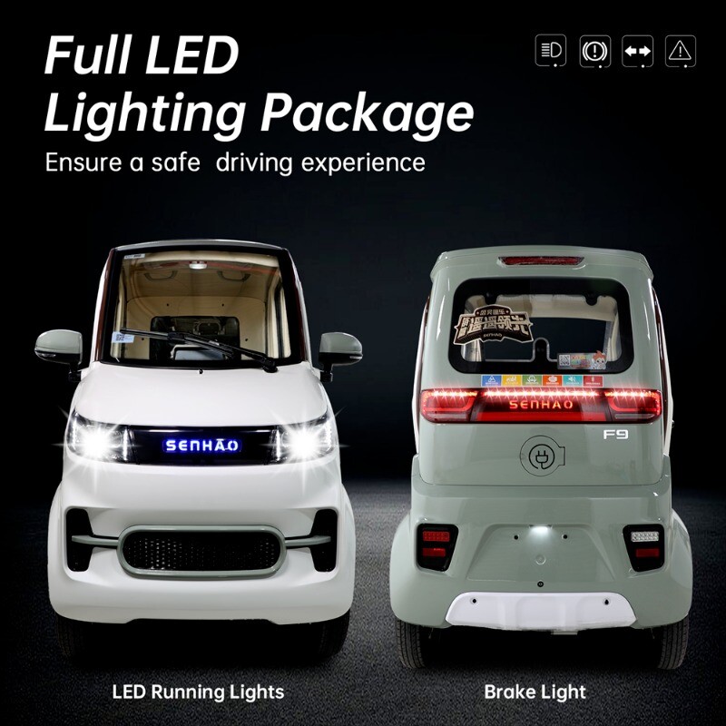 1500W 4 Wheel Fully Enclosed Mobility Scooter Car 3-Speed 40 mile 660lb Capatity