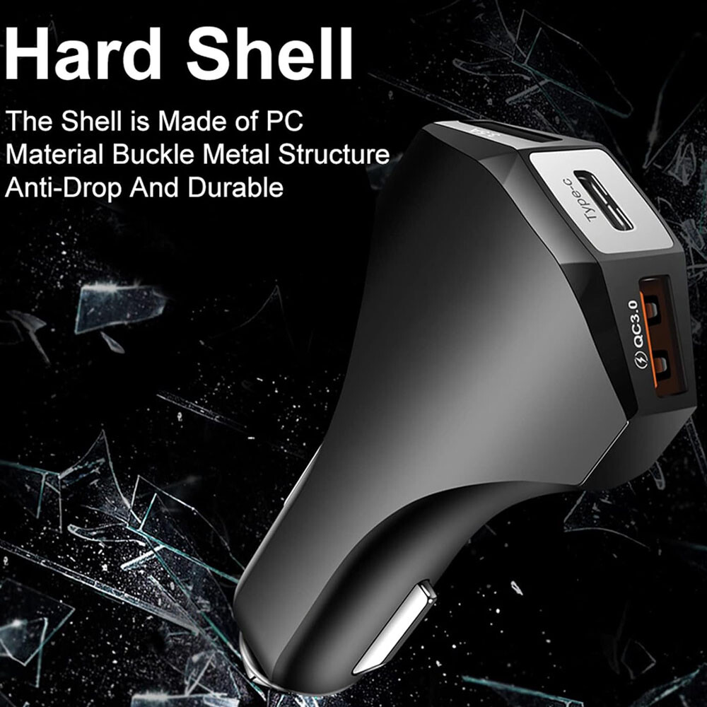 USB Car Charger 7A Quick Charge 3.0 QC Type C PD Fast Charging