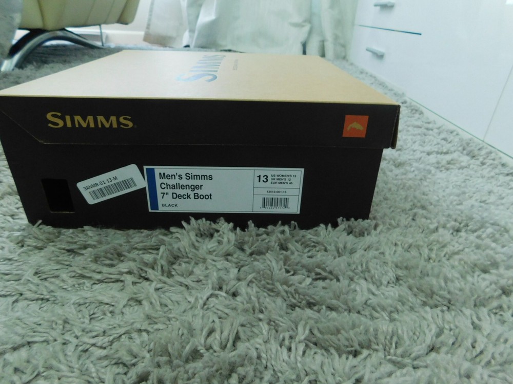 Simms Challenger 7" Deck Boot-13 Black