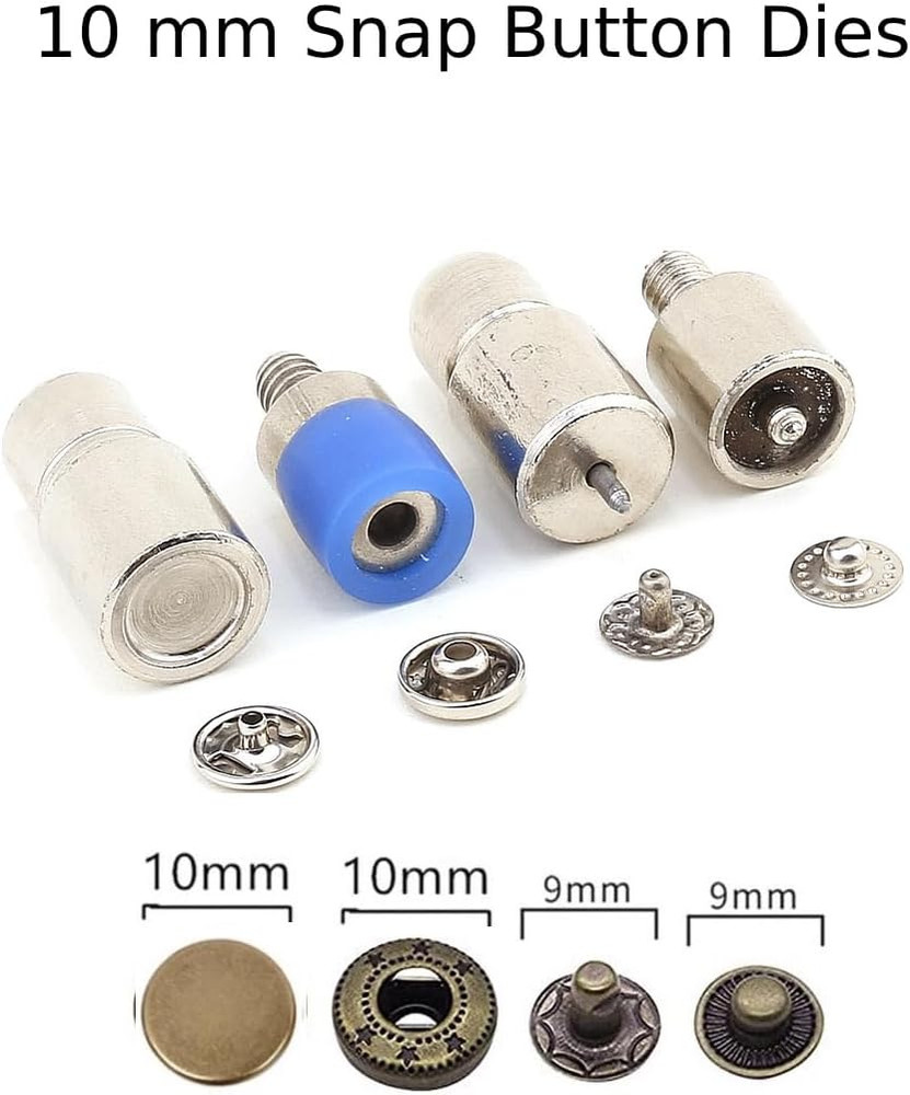 4Pcs Snap Button Die Mold Set for Hand Press Machine (12,5Mm(633#))