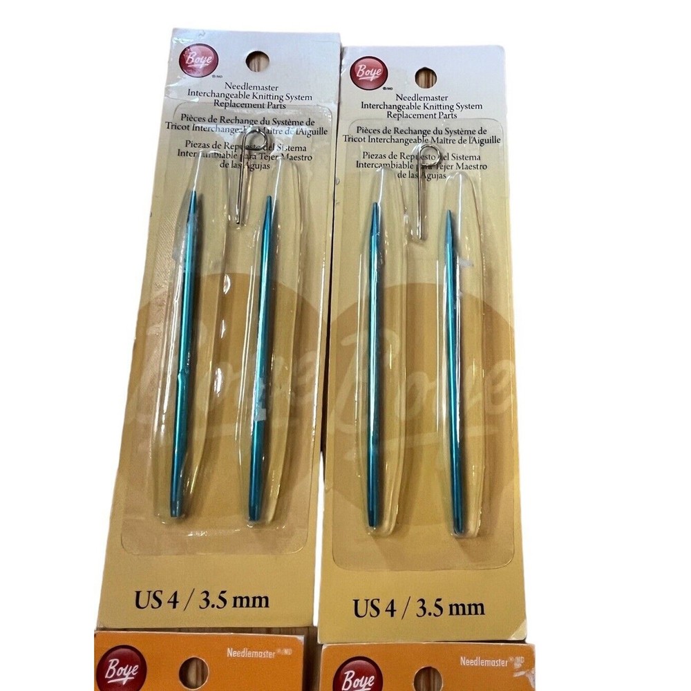 Boye Needlemaster Interchangeable Knitting System Replacement Parts 4 Pack New