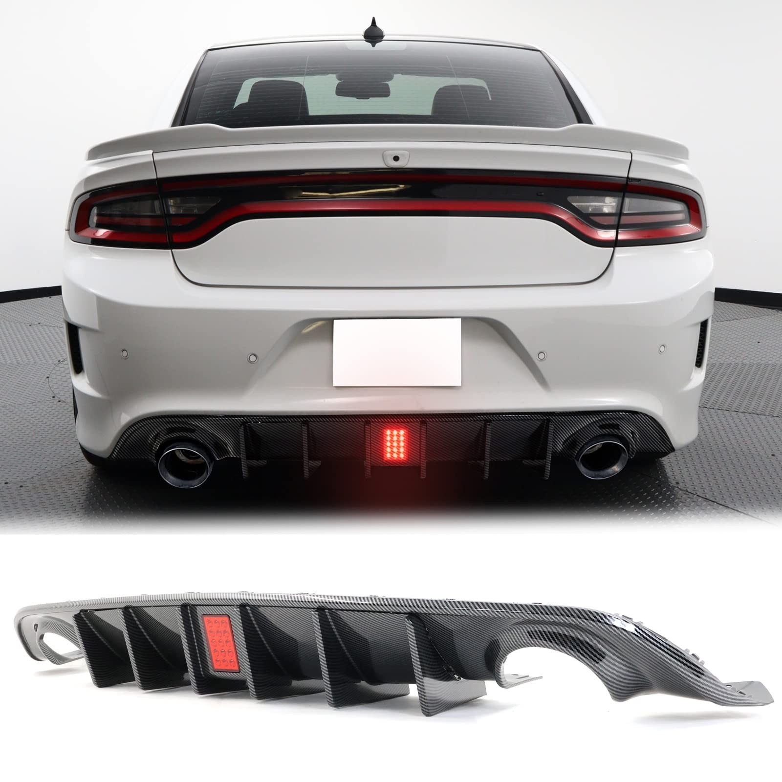 Rear Diffuser Compatible with 2015-2023 Dodge Charger Non-Widebody 2PCS