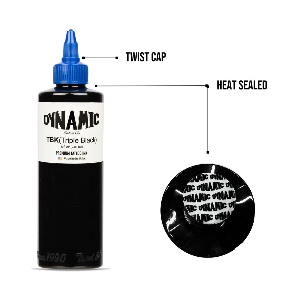 Tattoo Dynamic Ink 8oz Triple Black