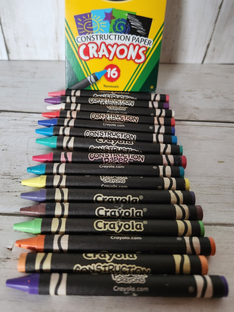 2012 Crayola "Construction Paper" Crayons 16ct READ
