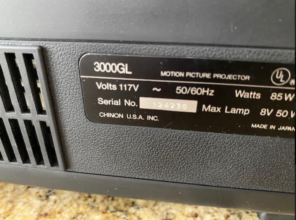 CHINON 3000GL DUAL 8mm PROJECTOR -adjustable speed.