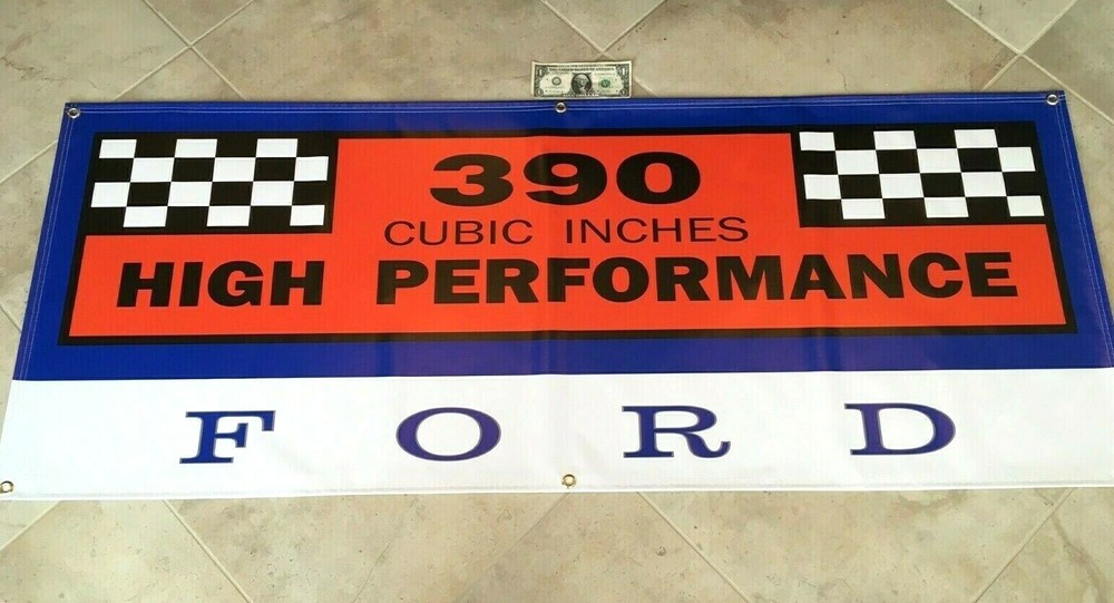 390 ENGINE Garage Banner Sign (Large 2’x 5’)