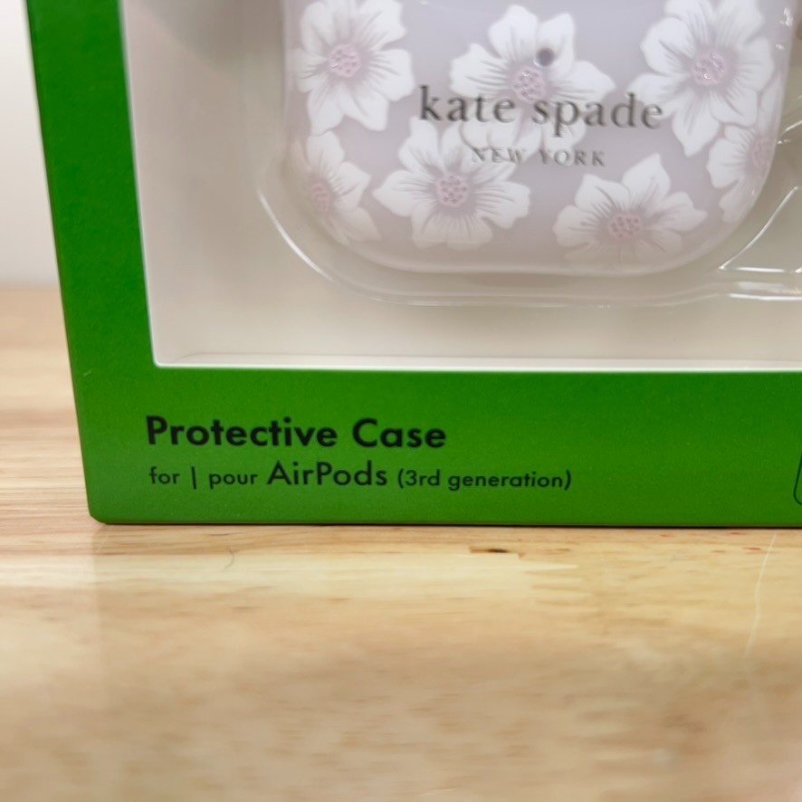 NEW Kate Spade Protective AirPods 3rd Gen Case Hollyhock Cream Wireless Charge
