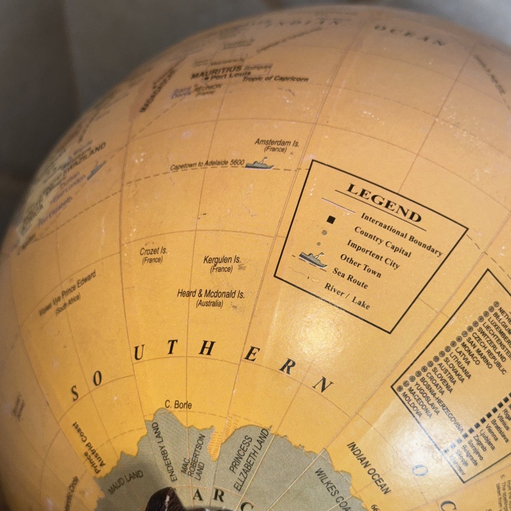 Vintage World Globe On Stand