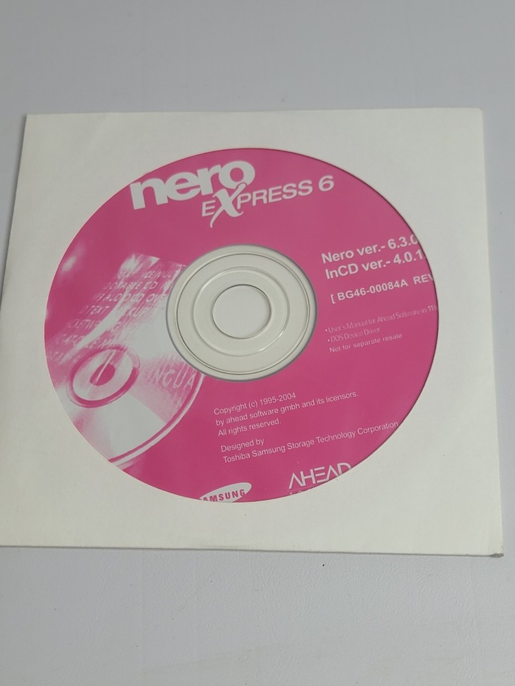 ⭐️⭐️⭐️⭐️⭐️ PC Software CD Disc Nero Express V6