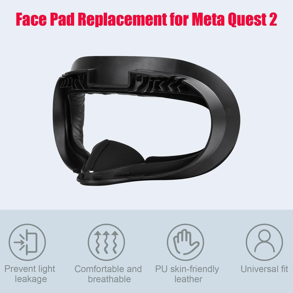 2-Pack Foam Replacement & Lens Protector for Oculus Quest 2 - Enhanced Comfort
