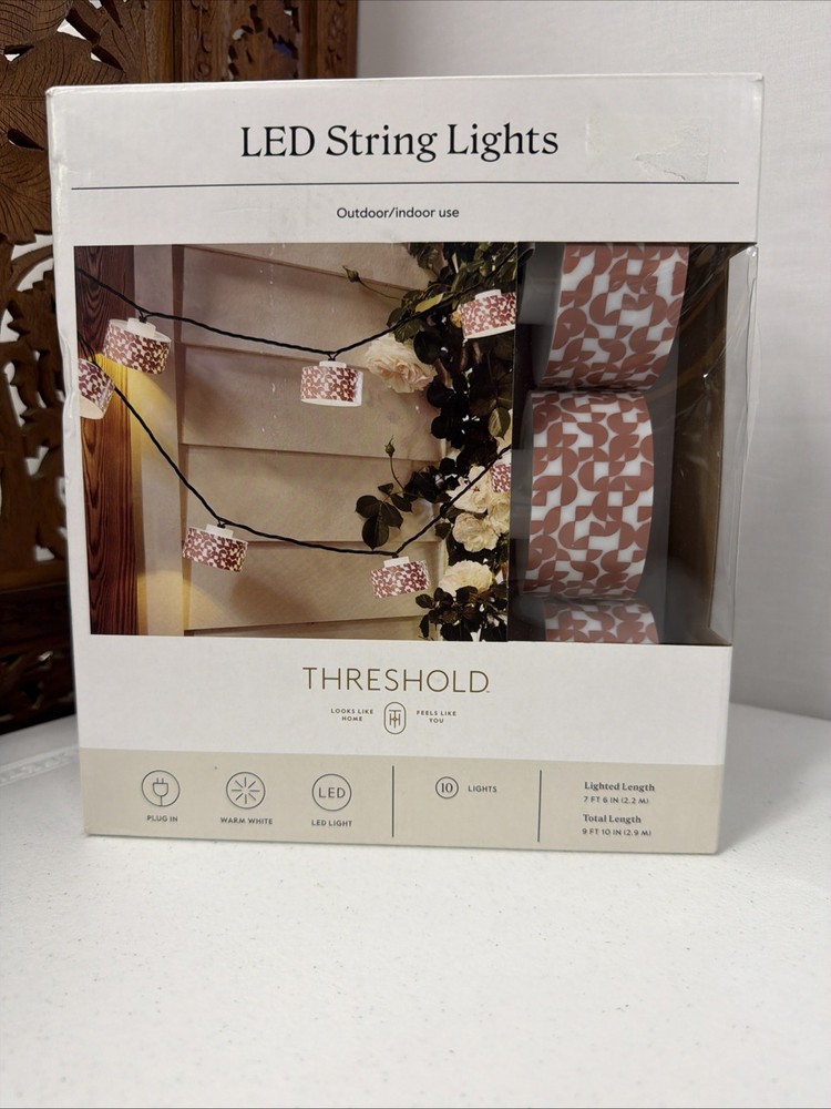 Threshold Led String Light Set 10 Light Set Listed 10/3