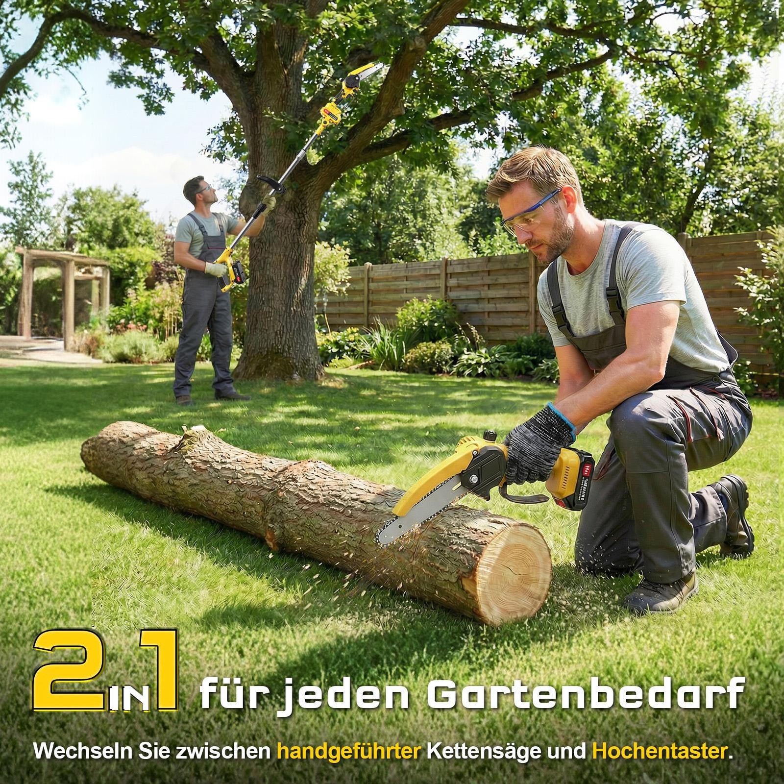 Telescoping High Pole Chainsaw Pruning Electric Pruner Garden Tree Branch Saw