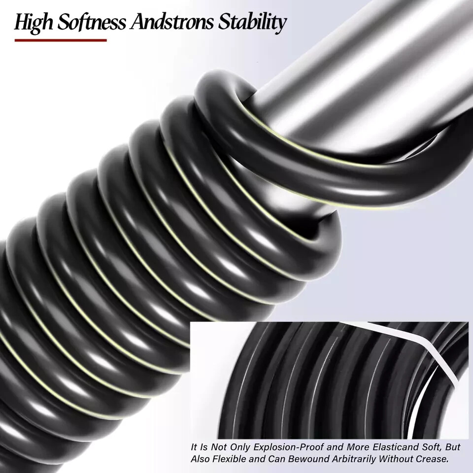 Nylon Air Line Kit 3/8'' OD 100ft Hose 1/4'' NPT Push to Connect Fittings 19Pcs