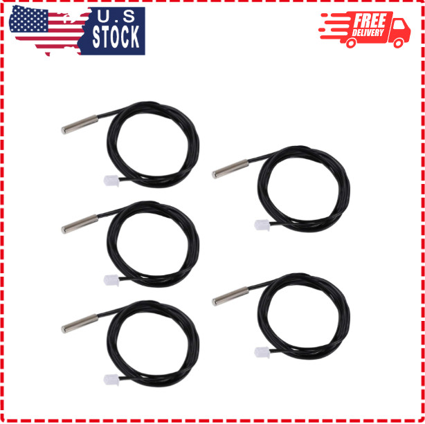 10K Temperature Sensor Probe DROK 5pcs 1 Meter Waterproof Temp Sensor Probe St